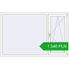 Pricing Tilt-and-Turn 1905x1235 mm REHAU OPTIMUM EURO-DESIGN 70 RAL 9016 Traffic white two-sided. Price: 1 539.64 PLN