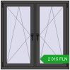 Pricing Tilt-and-Turn 1200x1205 mm REHAU ENERGY-SAVING SYNEGO MD BASALT_GREY two-sided. Price: 2014,82 zł