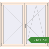 Pricing Tilt-and-Turn 1500x1400 mm REHAU OPTIMUM EURO-DESIGN 70 CREAME_WHITE_50L-2 two-sided. Price: 2 680.86 PLN