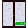 Ustalenie cen Okna skrzydłowe 1600x1800 mm REHAU OPTIMUM EURO-DESIGN 70 CHOCOLATE_BROWN dwustronny. Cena: 519,56 €