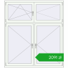 Pricing Tilt-and-Turn 1600x1800 mm REHAU OPTIMUM EURO-DESIGN 70 RAL 9016 Traffic white two-sided. Price: 2091,40 zł