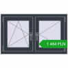 Pricing Tilt-and-Turn 1000x600 mm REHAU OPTIMUM EURO-DESIGN 70 ANTHRACITE_GREY_STRUKTURAL two-sided. Price: 1 463.8 PLN