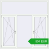 Pricing Tilt-and-Turn 1800x1800 mm REHAU OPTIMUM EURO-DESIGN 70 RAL 9016 Traffic white two-sided. Price: 534.11 EUR