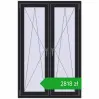 Pricing Tilt-and-Turn 1005x1535 mm REHAU ENERGY-SAVING SYNEGO MD BLACK_ULTI-MATT two-sided. Price: 2817,92 zł