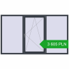 Pricing Tilt-and-Turn 2400x1400 mm REHAU OPTIMUM EURO-DESIGN 70 ANTHRACITE_GREY_STRUKTURAL two-sided. Price: 3 605.03 PLN