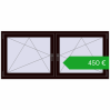 Ustalenie cen Okna skrzydłowe 1770x785 mm REHAU ENERGY-SAVING SYNEGO MD CHOCOLATE_BROWN dwustronny. Cena: 450,20 €