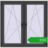Ustalenie cen Okna skrzydłowe 1320x1295 mm REHAU ENERGY-SAVING SYNEGO MD BASALT_GREY dwustronny. Cena: 554,69 €