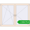 Pricing Tilt-and-Turn 1800x1400 mm REHAU OPTIMUM EURO-DESIGN 70 CREAME_WHITE_50L-2 two-sided. Price: 2 894.35 PLN