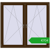 Ustalenie cen Okna skrzydłowe 1650x1535 mm REHAU ENERGY-SAVING SYNEGO MD DARK_OAK dwustronny. Cena: 703,53 €