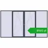 Pricing Tilt-and-Turn 4000x2300 mm REHAU OPTIMUM EURO-DESIGN 70 ANTHRACITE_GREY_STRUKTURAL two-sided. Price: 8940,20 zł
