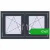 Pricing Tilt-and-Turn 990x560 mm EPSILON OPTIMA ANTHRACITE_GREY_STRUKTURAL two-sided. Price: 159,67 €
