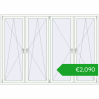 Pricing Tilt-and-Turn 2500x1800 mm ALU STANDARD 72 RAL 9016 Traffic white two-sided. Price: 2090,29 €