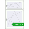 Pricing Tilt-and-Turn 1100x1700 mm REHAU OPTIMUM EURO-DESIGN 70 RAL 9016 Traffic white two-sided. Price: 1660,30 zł