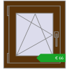 Ustalenie cen Okna skrzydłowe 500x545 mm EPSILON OPTIMA WALNUT dwustronny. Cena: 66,20 €