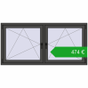Ustalenie cen Okna skrzydłowe 1770x860 mm REHAU ENERGY-SAVING SYNEGO MD BASALT_GREY dwustronny. Cena: 474,43 €