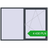 Pricing Tilt-and-Turn 2310x1620 mm REHAU OPTIMUM EURO-DESIGN 70 ANTHRACITE_GREY_STRUKTURAL two-sided. Price: 4 429.6 PLN