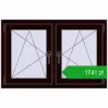 Pricing Tilt-and-Turn 1050x680 mm REHAU ENERGY-SAVING SYNEGO MD CHOCOLATE_BROWN two-sided. Price: 1740,57 zł