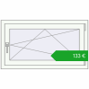 Pricing Okna skrzydłowe 1000x560 mm REHAU OPTIMUM EURO-DESIGN 70 RAL 9016 Traffic white dwustronny. Price: 133,00 €