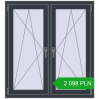 Pricing Tilt-and-Turn 1080x1175 mm REHAU ENERGY-SAVING SYNEGO MD ANTHRACITE_GREY_STRUKTURAL two-sided. Price: 2097,75 zł