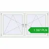 Pricing Tilt-and-Turn 1670x890 mm REHAU OPTIMUM EURO-DESIGN 70 RAL 9016 Traffic white two-sided. Price: 1 596.75 PLN