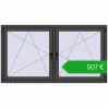 Ustalenie cen Okna skrzydłowe 1770x965 mm REHAU ENERGY-SAVING SYNEGO MD BASALT_GREY dwustronny. Cena: 507,17 €