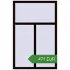 Pricing Tilt-and-Turn 1000x1550 mm KORSA OPTIMUM REHAU EURO 70. Price: 470.86 EUR