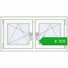 Pricing Tilt-and-Turn 990x515 mm REHAU OPTIMUM EURO-DESIGN 70 BLACK_BROWN external. Price: 308,70 €
