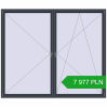 Pricing Tilt-and-Turn 2600x2200 mm REHAU OPTIMUM EURO-DESIGN 70 ANTHRACITE_GREY_STRUKTURAL two-sided. Price: 7 977.24 PLN