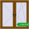 Pricing Tilt-and-Turn 1350x1350 mm REHAU OPTIMUM EURO-DESIGN 70 GOLDEN OAK two-sided. Price: 2 594.01 PLN