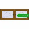 Ustalenie cen Okna skrzydłowe 1840x680 mm REHAU ENERGY-SAVING SYNEGO MD GOLDEN OAK dwustronny. Cena: 2202,99 zł