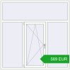 Pricing Tilt-and-Turn 1800x1800 mm REHAU OPTIMUM EURO-DESIGN 70 RAL 9016 Traffic white two-sided. Price: 568,57 €