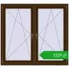 Pricing Tilt-and-Turn 1410x1280 mm REHAU ENERGY-SAVING SYNEGO MD DARK_OAK two-sided. Price: 3229,23 zł