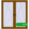 Ustalenie cen Okna skrzydłowe 1470x1600 mm EPSILON OPTIMA GOLDEN OAK dwustronny. Cena: 303,38 €