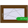 Pricing Tilt-and-Turn 850x550 mm REHAU OPTIMUM EURO-DESIGN 70 WALNUT two-sided. Price: 911.1 PLN