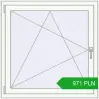 Pricing Tilt-and-Turn 1000x1000 mm REHAU OPTIMUM EURO-DESIGN 70 RAL 9016 Traffic white two-sided. Price: 970.85 PLN