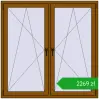 Pricing Tilt-and-Turn 1500x1500 mm REHAU OPTIMUM EURO-DESIGN 70 GOLDEN OAK two-sided. Price: 2268,96 zł