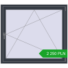 Pricing Tilt-and-Turn 1300x1150 mm REHAU ENERGY-SAVING SYNEGO MD ANTHRACITE_GREY_STRUKTURAL two-sided. Price: 2 249.7 PLN
