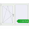 Pricing Tilt-and-Turn 1300x1000 mm REHAU OPTIMUM EURO-DESIGN 70 RAL 9016 Traffic white two-sided. Price: 1 122.24 PLN