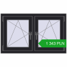 Pricing Tilt-and-Turn 1050x635 mm REHAU ENERGY-SAVING SYNEGO MD BLACK_ULTI-MATT two-sided. Price: 1342,63 zł