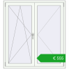 Pricing Tilt-and-Turn 1280x1395 mm REHAU ENERGY-SAVING SYNEGO MD RAL 9016 Traffic white two-sided. Price: 554,95 €