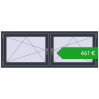 Pricing Tilt-and-Turn 1770x665 mm REHAU ENERGY-SAVING SYNEGO MD ANTHRACITE_GREY_STRUKTURAL two-sided. Price: 461,43 €