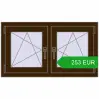 Ustalenie cen Okna skrzydłowe 990x560 mm REHAU OPTIMUM EURO-DESIGN 70 DARK_OAK dwustronny. Cena: 252.81 EUR