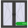 Ustalenie cen Okna skrzydłowe 1200x1265 mm REHAU ENERGY-SAVING SYNEGO MD BASALT_GREY dwustronny. Cena: 526,07 €
