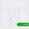 Pricing Tilt-and-Turn 1800x1800 mm REHAU OPTIMUM EURO-DESIGN 70 RAL 9016 Traffic white two-sided. Price: 476,42 €