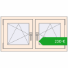 Ustalenie cen Okna skrzydłowe 990x515 mm REHAU OPTIMUM EURO-DESIGN 70 CREAME_WHITE_50L-2 dwustronny. Cena: 229,54 €