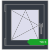 Ustalenie cen Okna skrzydłowe 500x530 mm CLASICTHERM 70 ANTHRACITE_GREY_STRUKTURAL dwustronny. Cena: 198,00 €