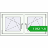 Pricing Tilt-and-Turn 1000x500 mm REHAU OPTIMUM EURO-DESIGN 70 RAL 9016 Traffic white two-sided. Price: 1 041.7 PLN