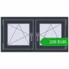 Pricing Tilt-and-Turn 990x515 mm REHAU OPTIMUM EURO-DESIGN 70 ANTHRACITE_GREY_STRUKTURAL two-sided. Price: 226.06 EUR
