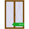 Pricing Tilt-and-Turn 1500x2200 mm REHAU OPTIMUM EURO-DESIGN 70 GOLDEN OAK two-sided. Price: 827,63 €