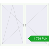 Pricing Tilt-and-Turn 2500x2200 mm REHAU ENERGY-SAVING SYNEGO MD RAL 9016 Traffic white two-sided. Price: 4 798.73 PLN